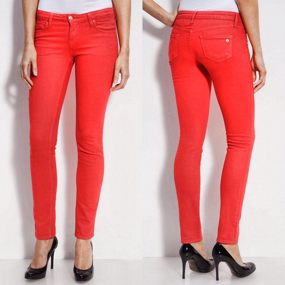 Kate Spade Red Brooke Street Jeans